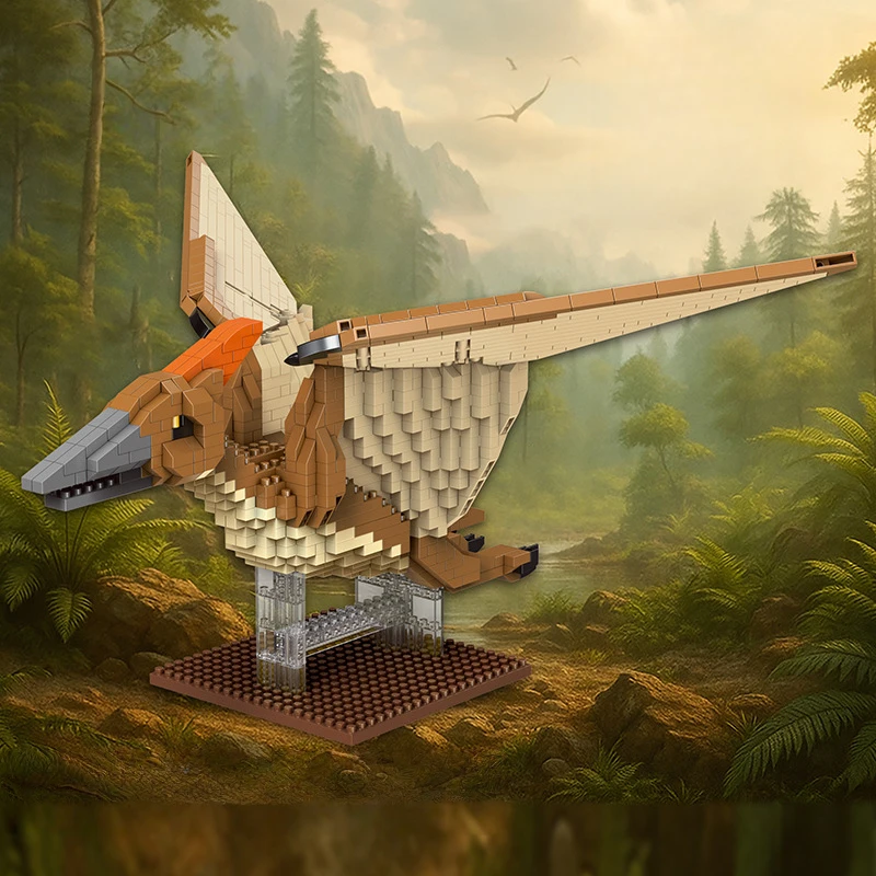 Dinosaur Series Tyrannosaurus rex pterosaur microdeeltjes bouwsteen ouder-kind educatief speelgoed vrijetijdscadeau voor kinderen