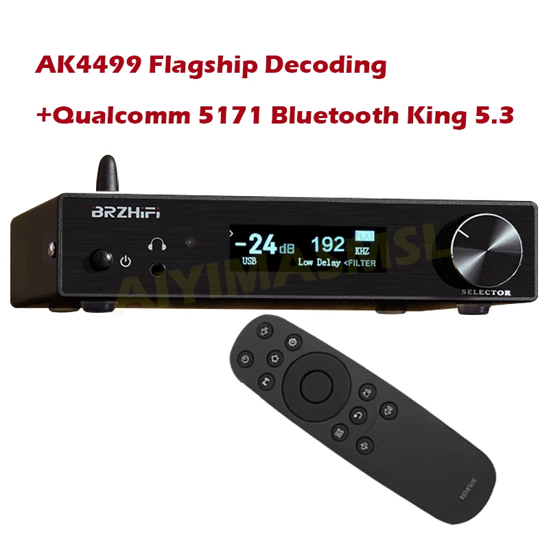 

AIYIMA SMSL HIEND Grade AK4499EX DAC Audio Decoder Headphone Amp Remote Control USB OPT COAX Bluetooth 5.3 DSD512 Hifi Decoder