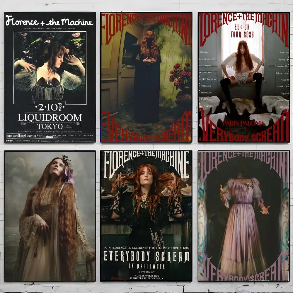 band rock F-Florence And The Machine Poster Premium Decor Art & Gift for Household Lounge Home Ornaments