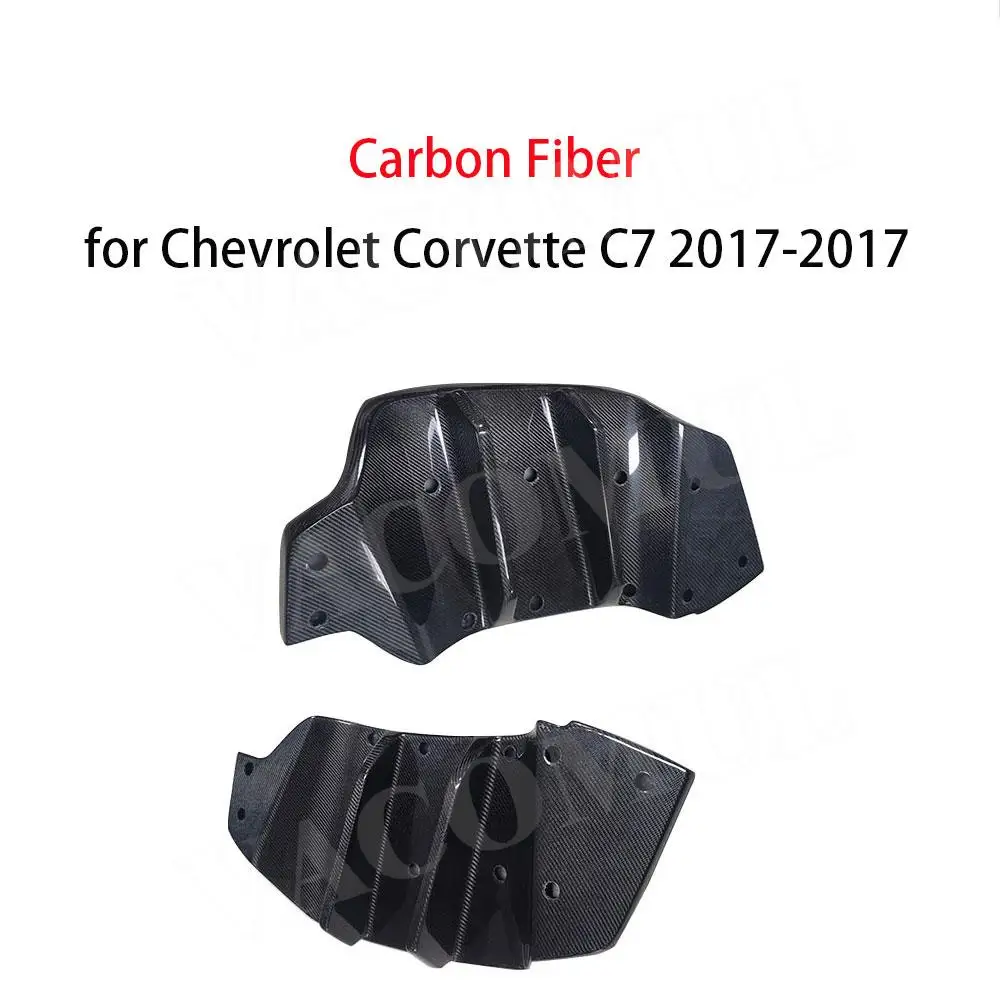 VACOMUL Carbon Fiber 2PCS/Set Rear Diffuser Lower Lip Bumper Splitter for Chevrolet Corvette C7 2014-2018 FRP Rear Bumper Lip