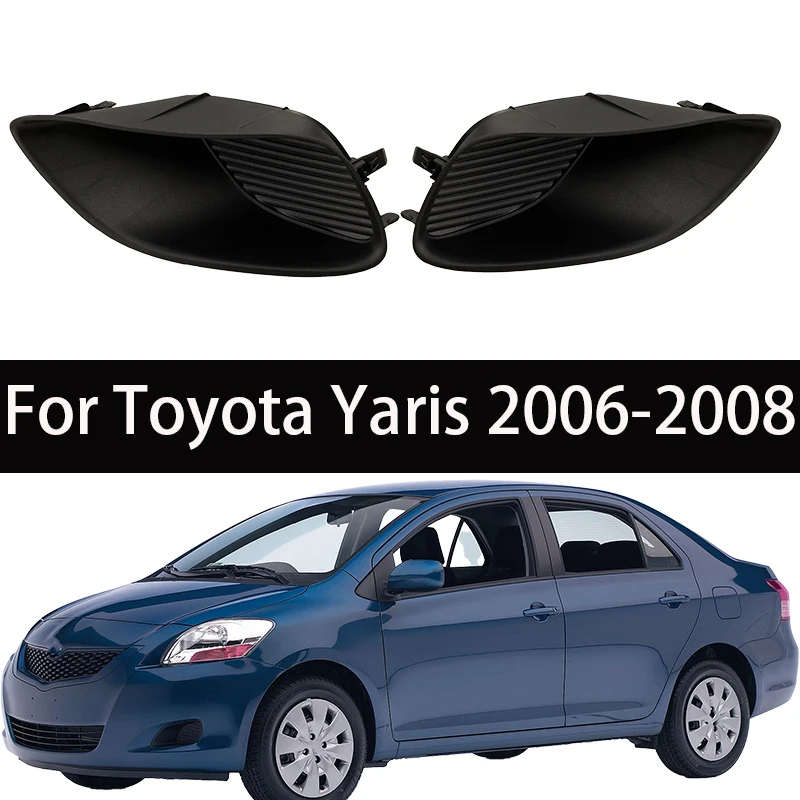 

1 комплект, крышка противотуманной фары переднего бампера для Toyota Yaris 2006-2008, 4-дверная противотуманная фара, рамка TO2599105 5212752390