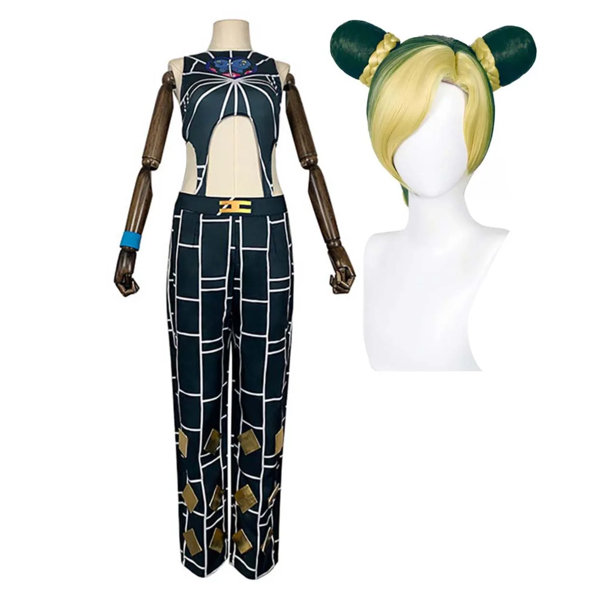 

Anime JoJo's BizarreE Adventuree Stone Ocean Jolyne Cujoh Cosplay Wig Costume Or Wig