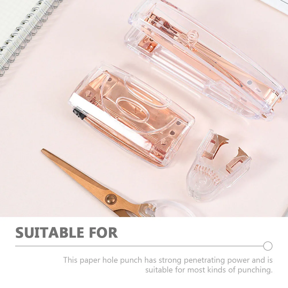 

2pcs 2-Hole Puncher Portable Paper Hole Punch Aluminum Alloy Heavy Duty For File Folder A5 Binder Office Supplies Craft Storage