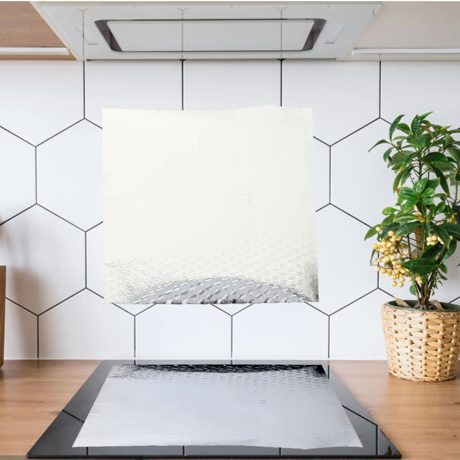 

1 Roll Self-Adhesive Oil-Proof Kitchen Wall Sticker Waterproof Heat-Resistant Decorative Decal For Indoor Wall Protection