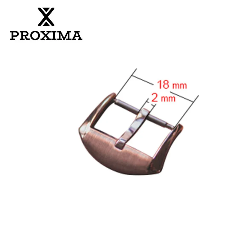 Proxima Bronze CuSn8 Watch Band Buckle 18mm 20mm Men Straps Patina Pin Buckles for Leather Strap Watch Clasp Accessories