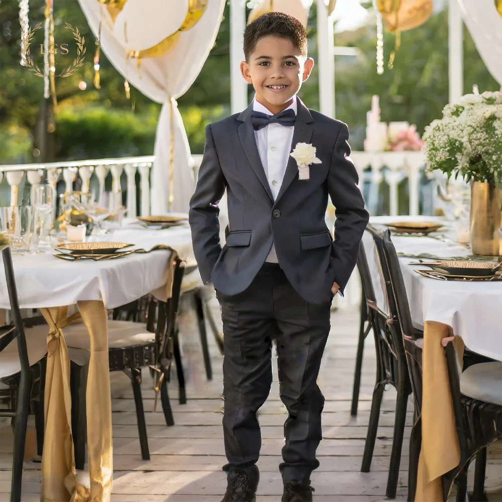 

Boy Suits Single Breasted Suitable for Formal Wear For Children Notched Lapel Aged 2-16 2 Pieces (jacket + trousers)