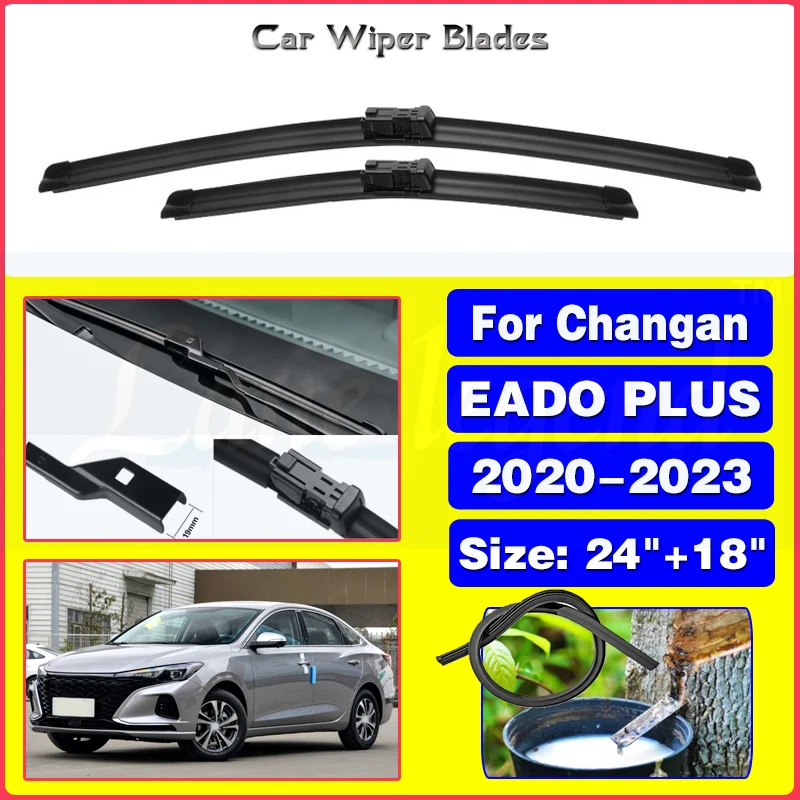 

Windscreen Wiper Blades For Changan EADO PLUS 2020 2021 2022 2023 Front Window Wiper Blade Brushes Cutter 24"+18"