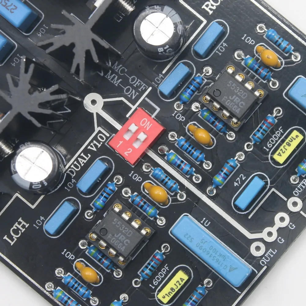 Assembled Dual MM Phono Aplifier Board  Stereo Audio Board High Gain Low Noise image 5