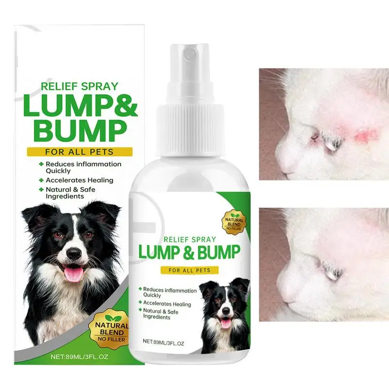 Dogs Cats Pets Swelling Relief Spray Skin Care Spray Lump Bump Removal Spray Healing Aid and Skin Repair Reduce Inflammation