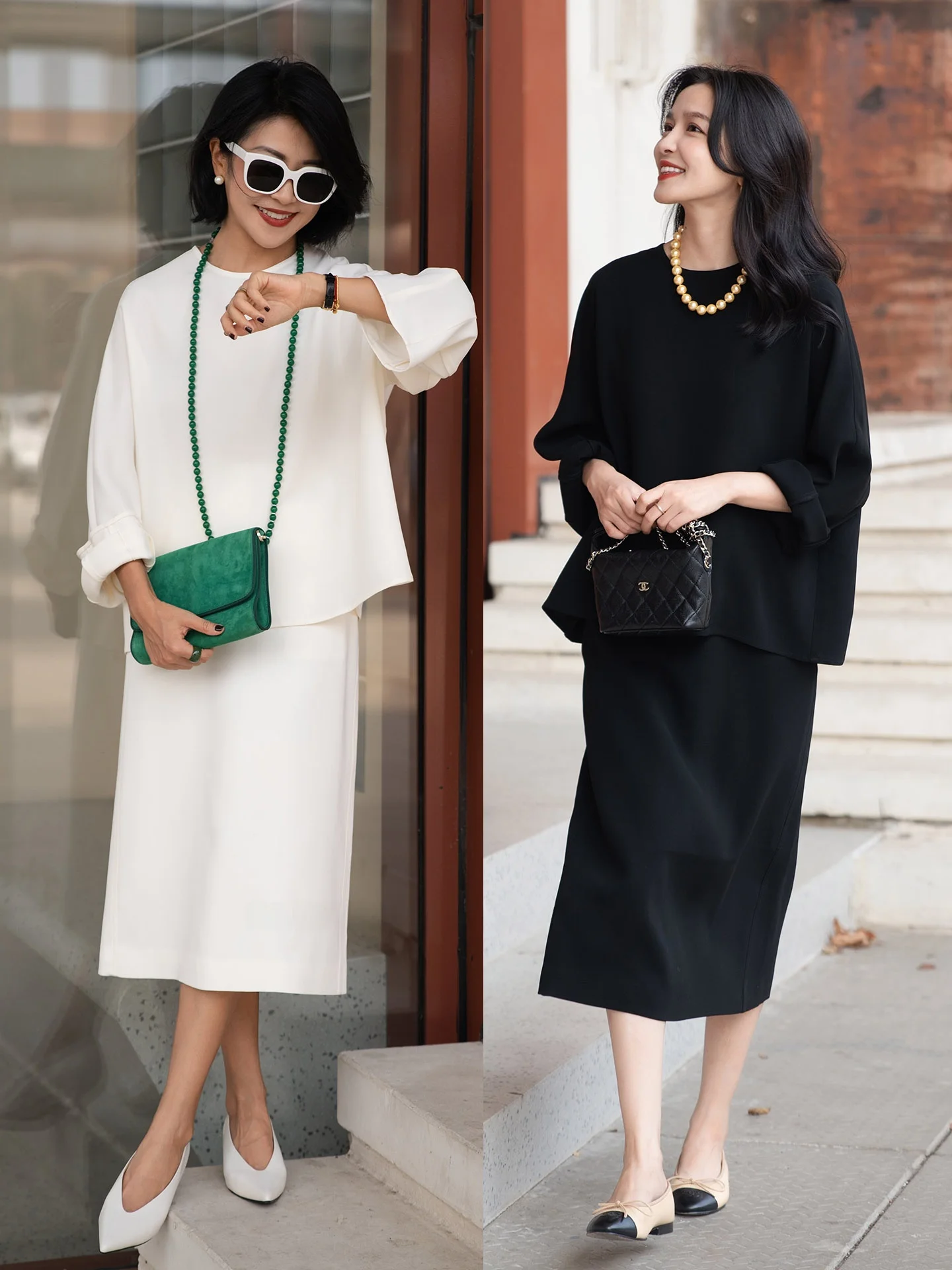 

Элегантный и роскошный комплект из топа и юбки из ацетата с текстурой и четкими линиями, женский повседневный свободный крой, средней длины.