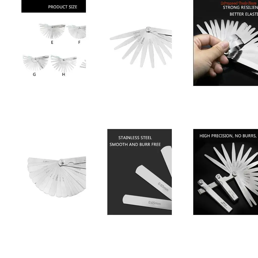 Feelers Gauges 0.01-1mm/0.05-0.50mm/0.05-1.00mm/0.02-1.00mm Stainless Steel Feelers Gauges Set for Measuring Gaps Width W91B