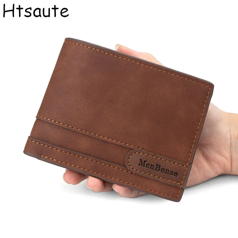 Card Wallets Men’s PU PU Leather Wallet  Short Bifold Coin Purse Vintage Purses for Cash & Cards Ulti Functional Wallet