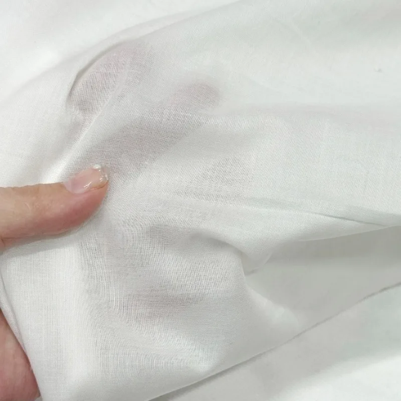 

100% Pure Cotton White Lining Fabric Autumn Winter Coat Lining Anti-static Fabric Suit Cotton Jacket Lining Solid Color Fabric