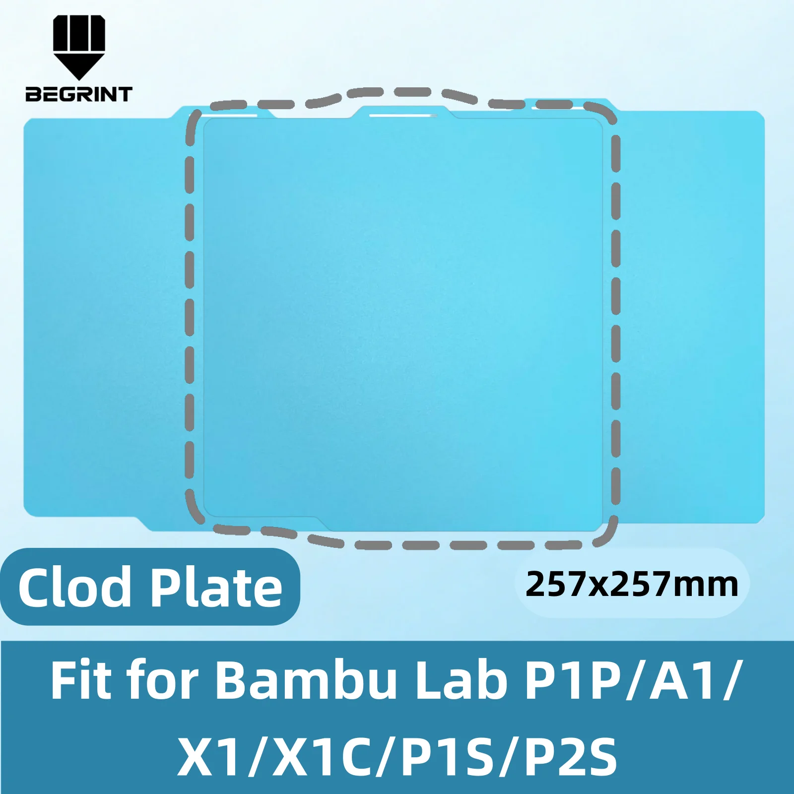 Upgraded Build Plate Adapted for Bambu Lab P2S P1P A1 X1 X1C P1S,  Double Sided 257X257 Cold Plate Removable Surface Platform