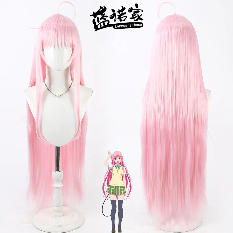 

Парик для косплея Lala Satalin Deviluke из аниме To LOVE Ru, для Хэллоуина, карнавала, вечеринок, синтетические волосы, термостойкое волокно + шапочка для парика