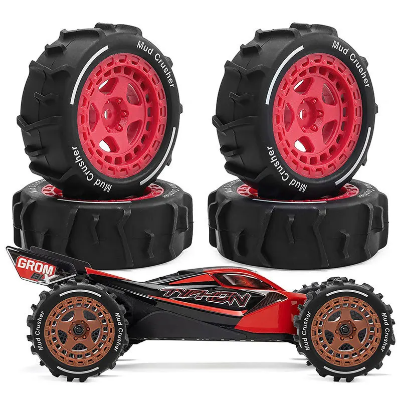 

4 шт., грузовик с коротким курсом для пустыни, песок, 72 мм, шина, шестигранное колесо 12 мм для ARRMA 1/14, детали радиоуправляемого автомобиля TYPHON GROM