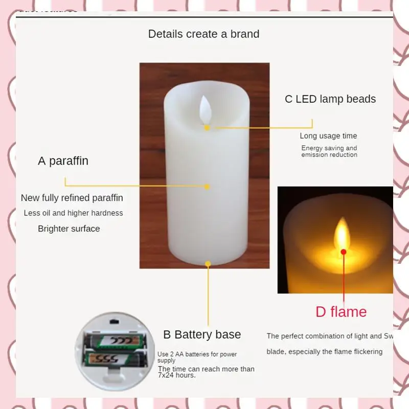 

HHTL Remote Control LED Electronic Candle Light Set Simulation Swing 10 Buttons Remote Control Timer Candle Lights Easy To Use A