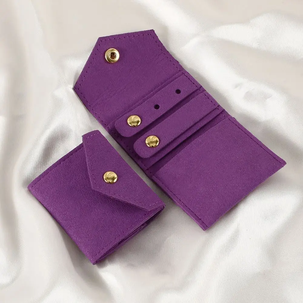 Grid Storage Jewelry Storage Roll Bag Foldable Design Multi-layer Ear Stud Storage Bag Mini Portable Foldable Jewelry Case