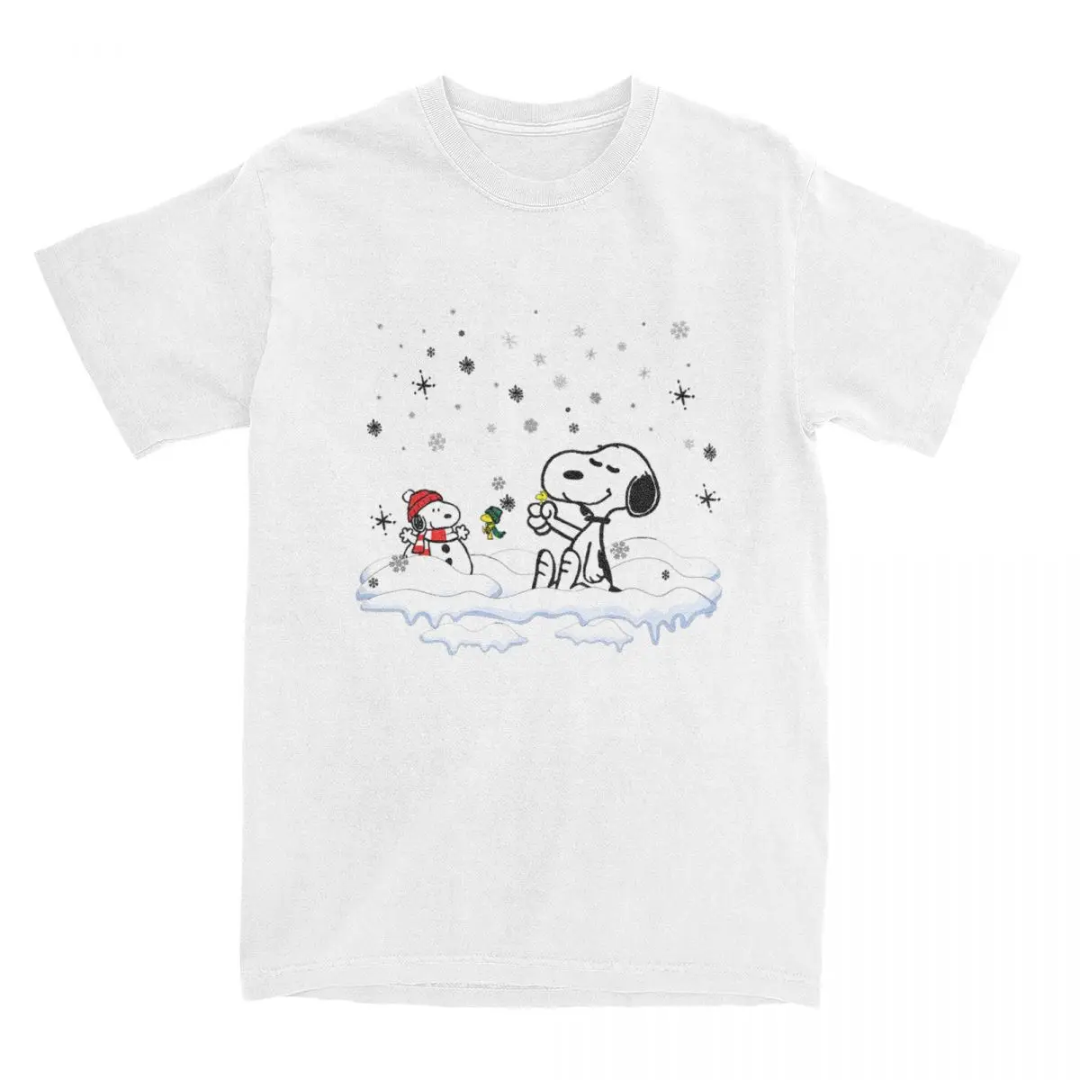 سنوبي وودستوك الفول السوداني الهزلي قميص البضائع الرجال النساء القطن رهيبة لطيف الكرتون تي شيرت ملابس قصيرة الأكمام