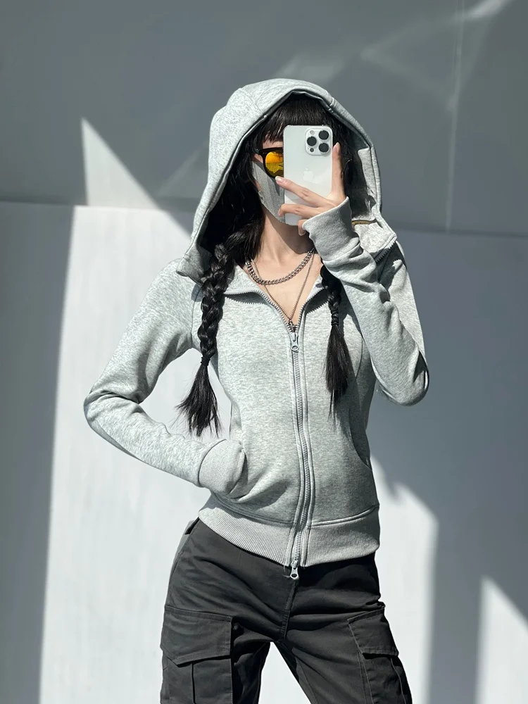 سليم صالح اليوغا هوديي سترة المرأة Faion تنوعا ort الأعلى مزدوجة سستة مفتوحة الجبهة تصميم لباس غير رسمي ربيع 2024