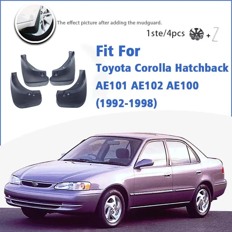 For Toyota Corolla Hatchback AE101 AE102 AE100 1992-1998 Mud Flap Guards Splash Mudguard Fender Mudflaps Car Accessories 4pcs