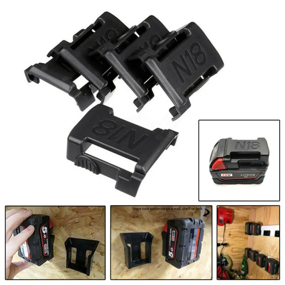 Battery Holder for Milwaukee Battery Mount Dock Holder Fit for M18 48-11-1850 18V Mount Holder Cover Dock Clip