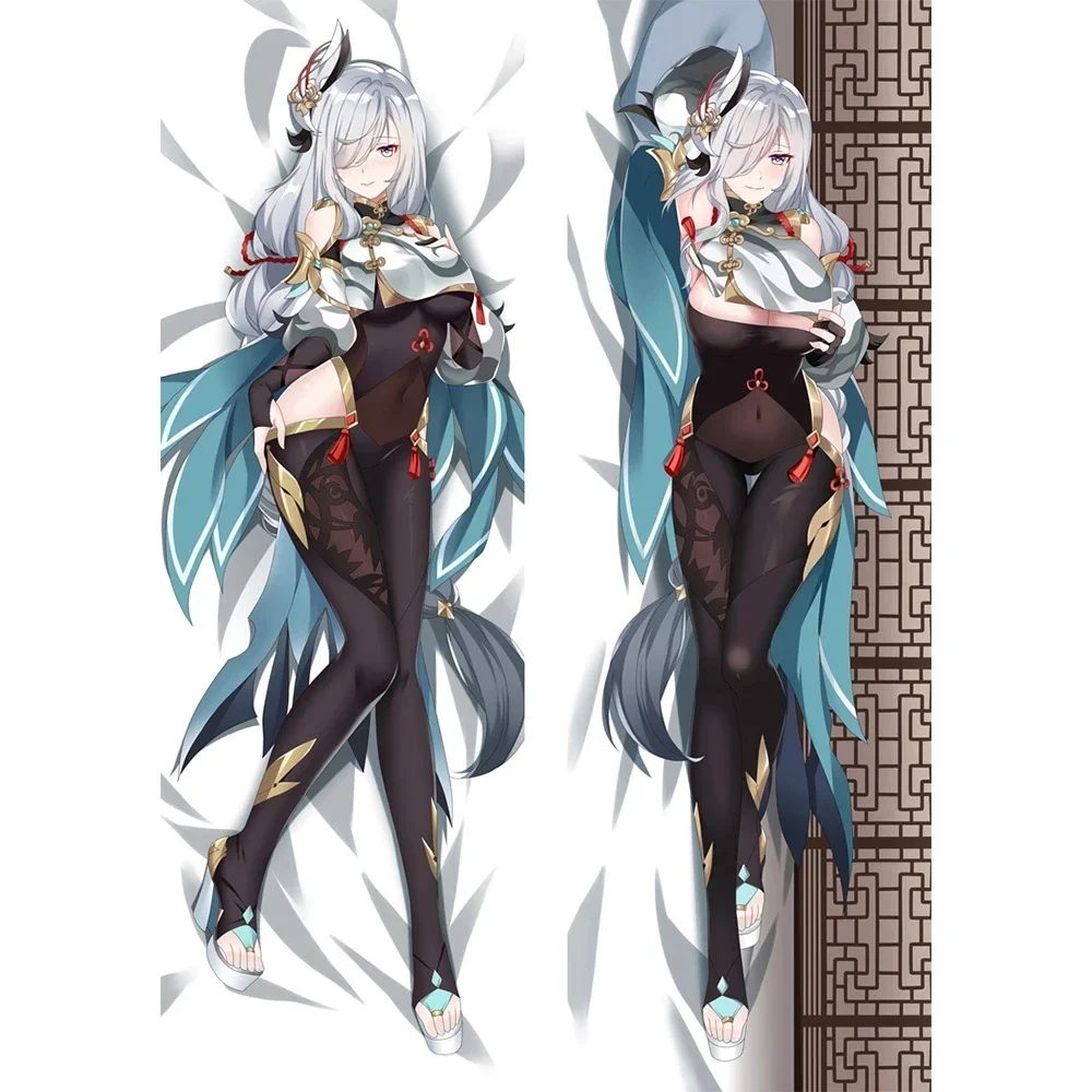 

Anime Game Genshin Impact Shen He Dakimakura Shenhe Cosplay Pillow Case Hugging Body Costume Otaku Throw Pillow Cover Prop