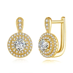 New Design 1ct 5mm Moissanite Diamond Stud Earrings With Certificate 100% Pure 925 Silver Jewelry For Women Engagement Gift Sale