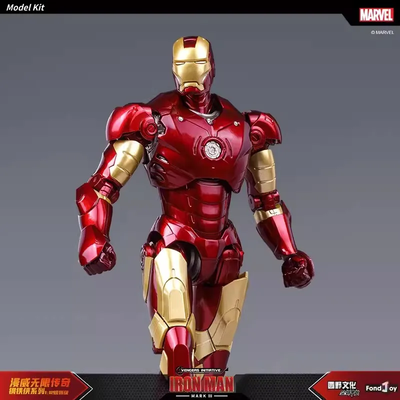 Marvel Iron Man MARK III Fondjoy 1/12 Ratio Models Kit Infinity Saga MK3 Mecha Assembly Action Figure Joint Movable Kids Toys