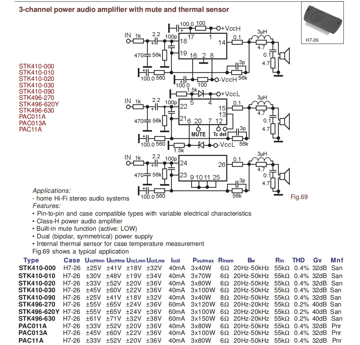 組み立てられた厚膜モジュール、2.1チャンネル、hifiアンプ完成ボード、STK410-030、pap07a