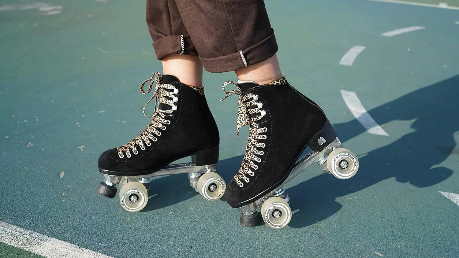 Fun and Fashionable Womens Roller Skates | Black Suede