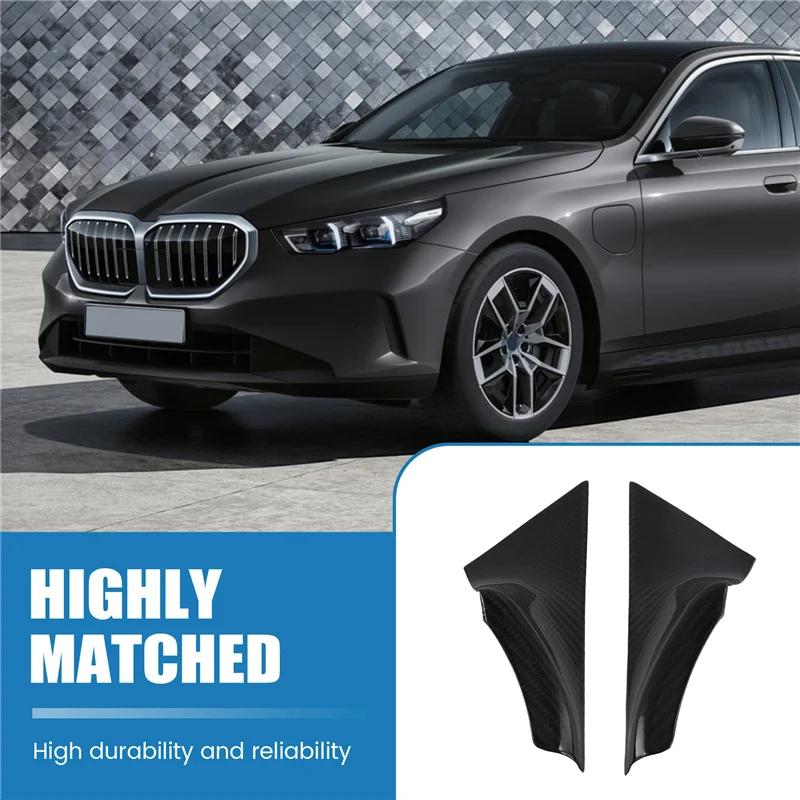 

Real Carbon Fiber Interior Front Door Panel Stickers Trim Cover For BMW 5 Series G60 530Li 2024+ Car Accessories