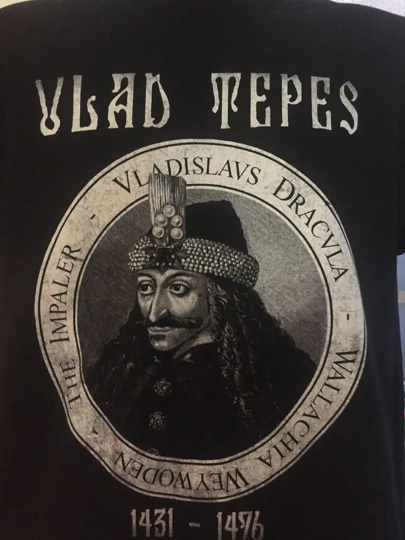 Оригинальная футболка с Дракулой Vlad Tepes, двусторонняя