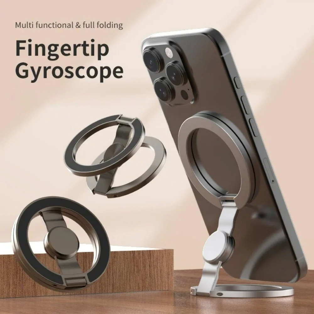 Tragbarer Magnetischer Handyring-Halter Universeller Faltbarer Doppelseitiger Smartphone-Halter Mehrfach Winkelverstellbarer Lazy Phone Holder