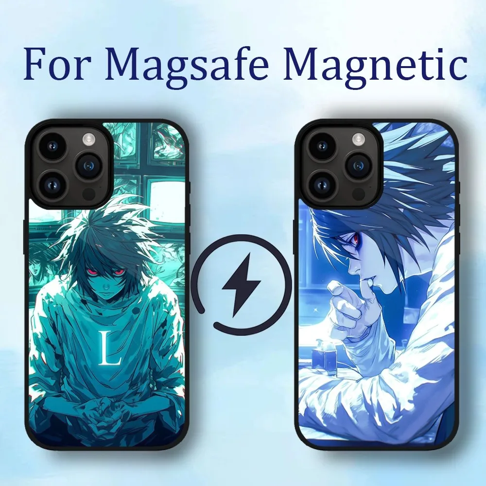 

Чехол для телефона с аниме «Death Note», магнитный чехол для iPhone 11, 12, 13, 14, 15 Max Plus, чехлы для Macsafe