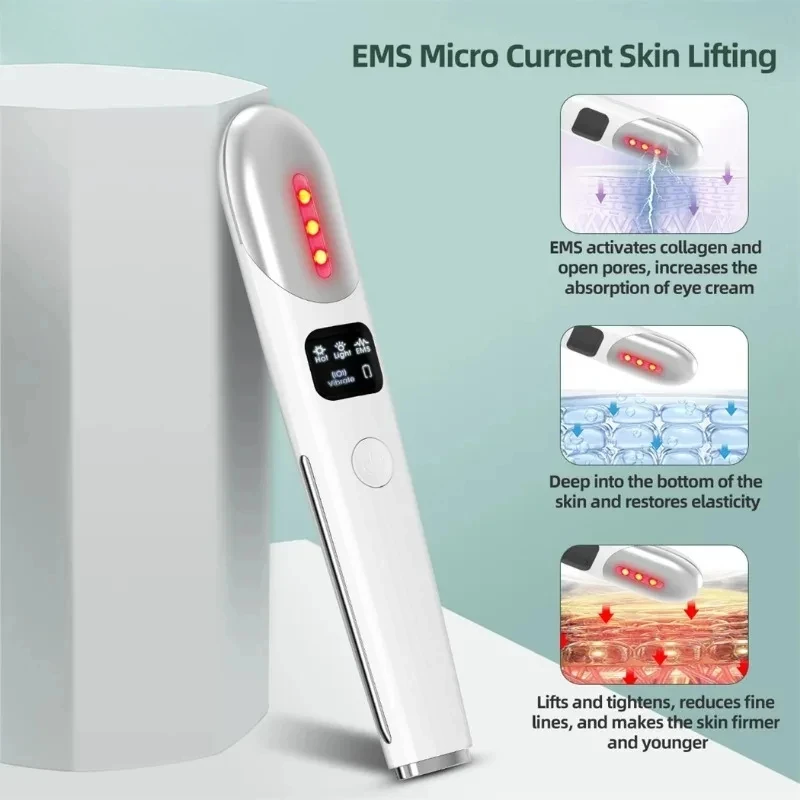 Eye Beauty Device Eye Constant Temperature Hot Compress Beauty Device Charging Home Vibration Massager Red Light ems Micro Curre