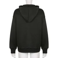 Y2K Gothic Butterfly Print Zip Up Women Hoodies 2025 Winter Grunge Skeleton Sweatshirt Casual Hooded Jacket Streetwear Hoodie - Image 5