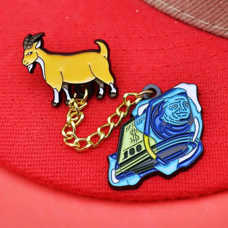 Hat Metal Lapel Badge Basketball Hat Clip Multi-Purpose Jewelry Clothing Accessories Metal Jewelry Accessories Alloy For Women