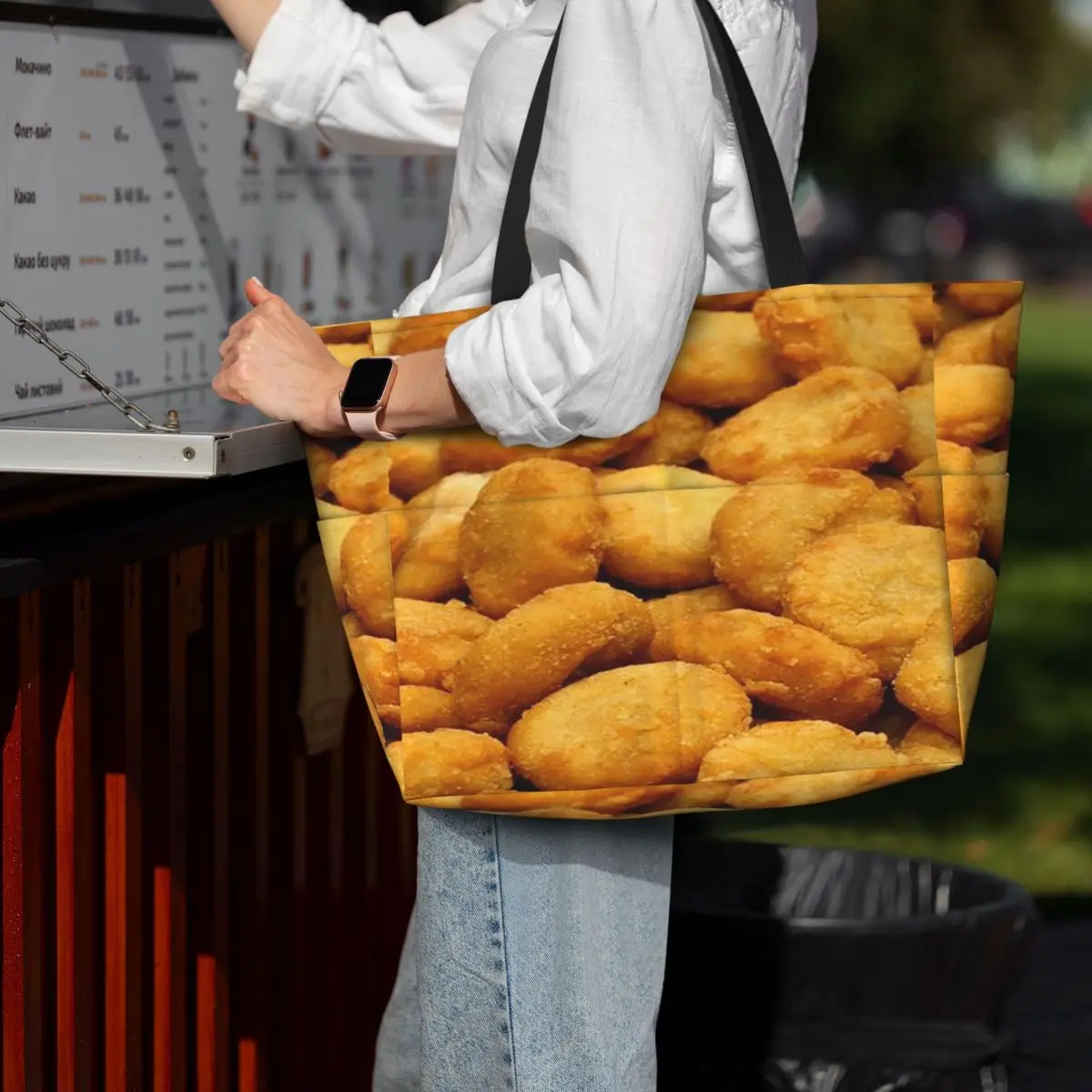 

This Is My Human Costume I'm Really A Chicken Nugget Пляжная сумка Спортивная сумка для спортзала Йога Duffle Tote Bag Женская дорожная сумка Сумка для фитнеса