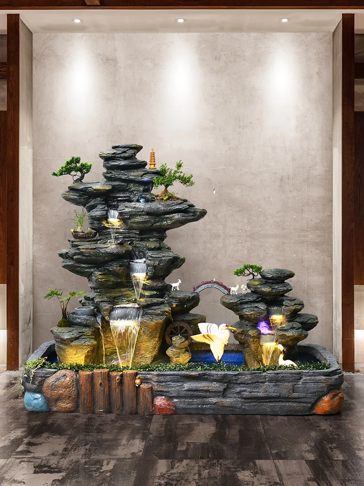 

Creative rural style fountain floor decoration decorations, courtyard waterfalls, feng shui wheels, fish ponds, water features