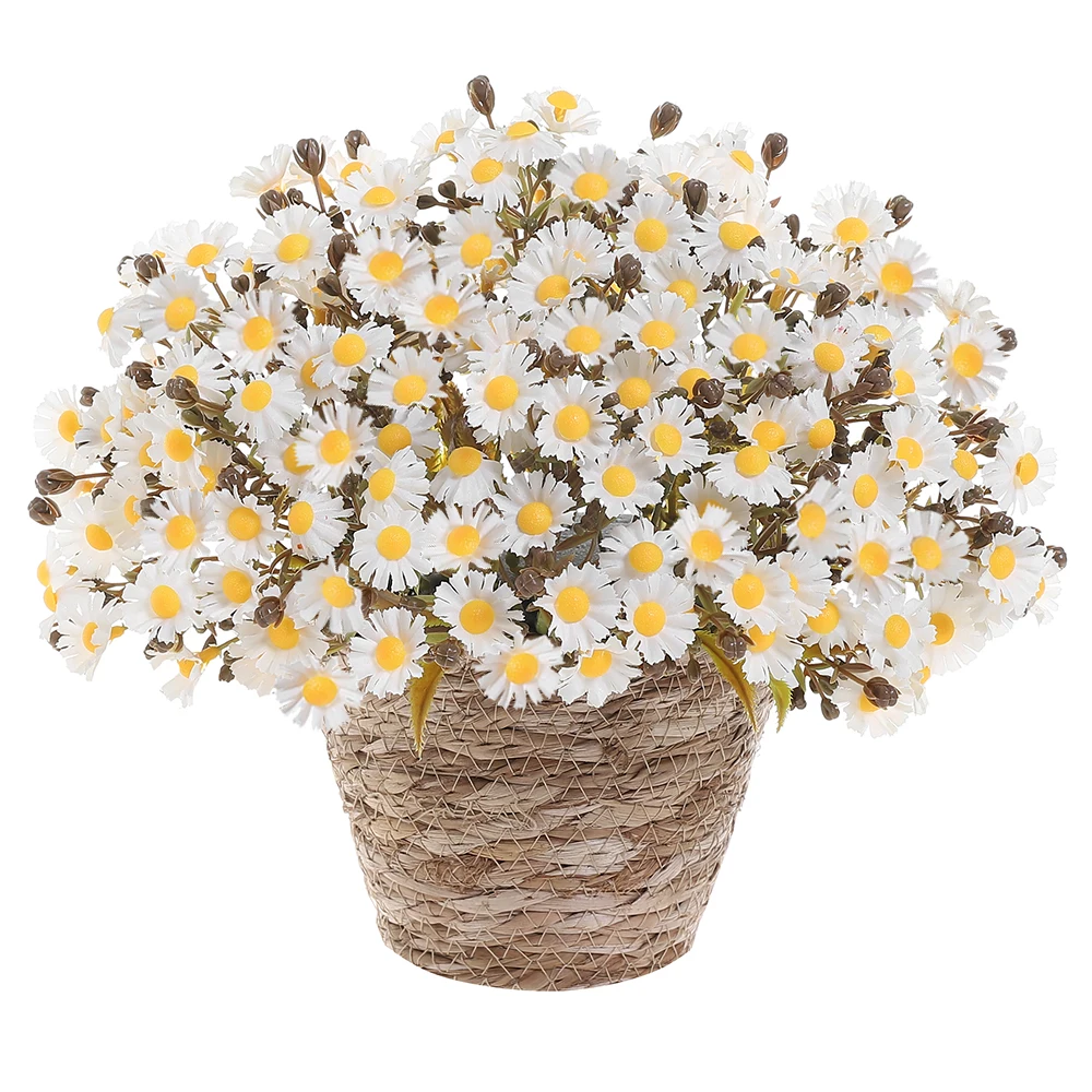 33 cm künstliche Gänseblümchen-Blume, gefälschter Seidenstrauß für Zuhause, Raumdekoration, Party, Garten, Hochzeit, Weihnachtsdekoration, DIY-Kranz-Zubehör – Detail 10