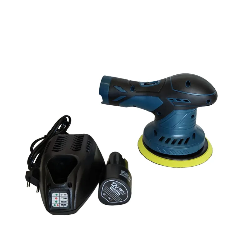 Cordless Car Polisher Lithium Battery Buffer Waxer Kit with Variable Speed 2500-5000 RPM 145mm Backing Pad for Auto Detailing