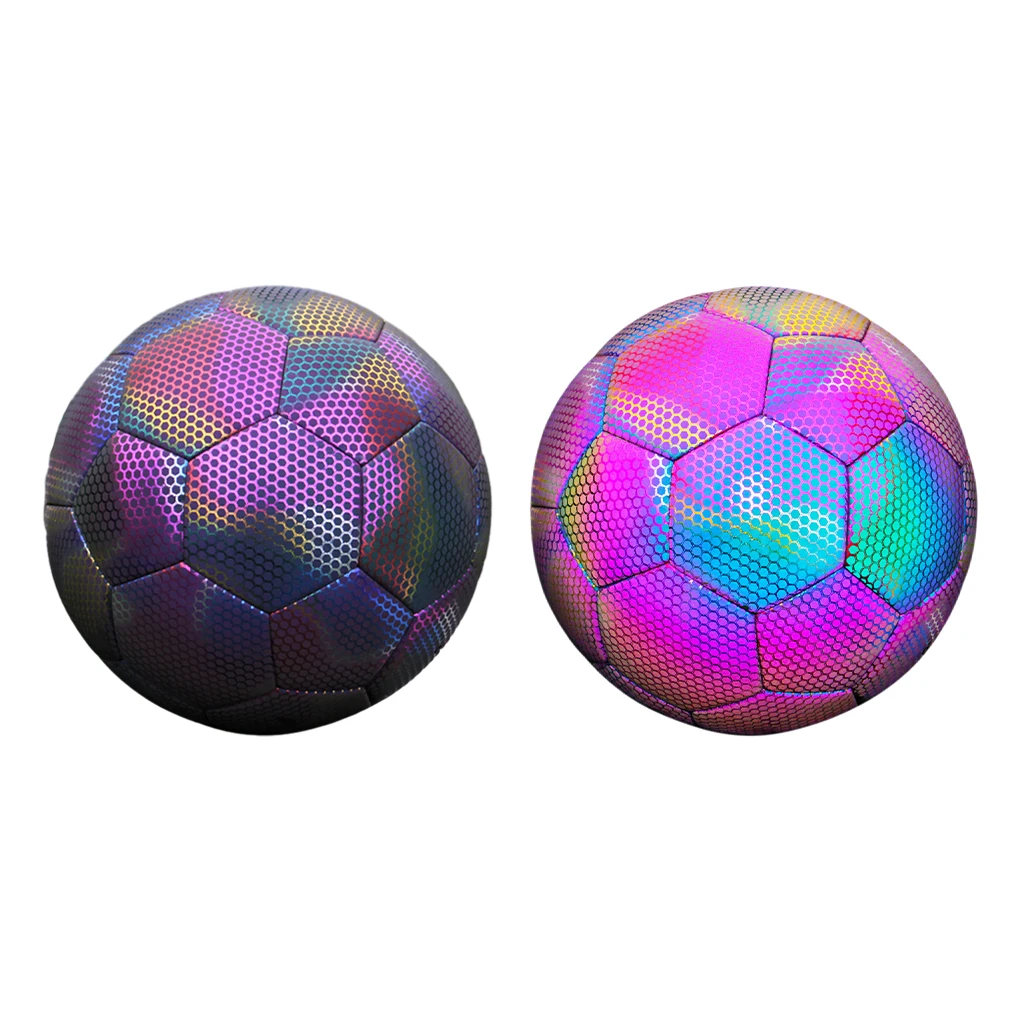 Soccer Balls With Glowing And Reflective Designs For Night Games Blast-proof Reflective Soccer Balls Size 5