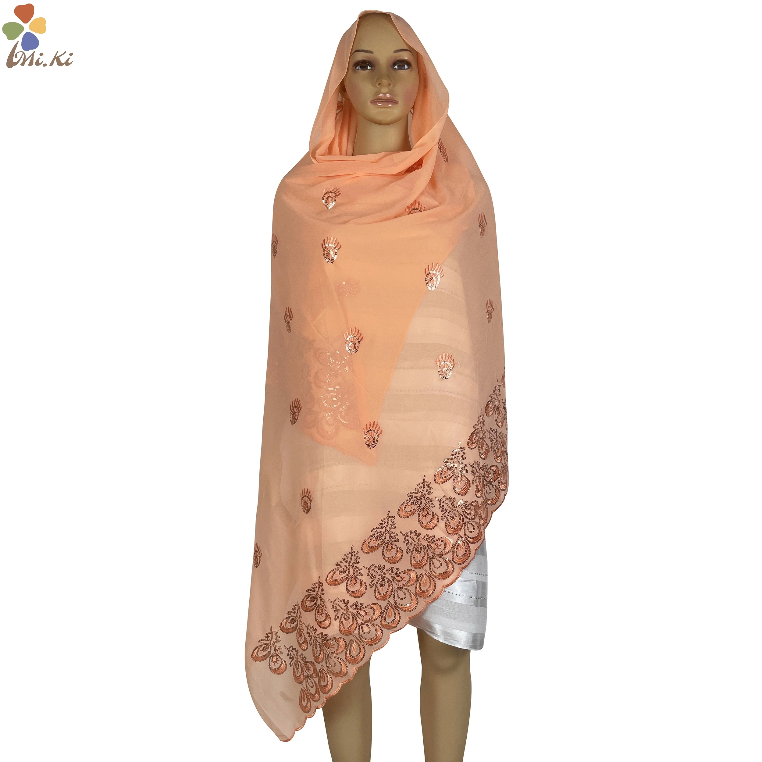 Hot Selling New African Fashion Women Scarves Diamond Embroidery Chiffon Scarves Shawls Casual Party Scarves Islamic Headscarves