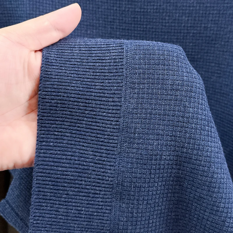 جودة فاخرة رجل طويل الأكمام تريكو جولة الرقبة الصوف مبطن سميكة غير تشوه رائعة التطريز الشتاء الساخن MenTops #3