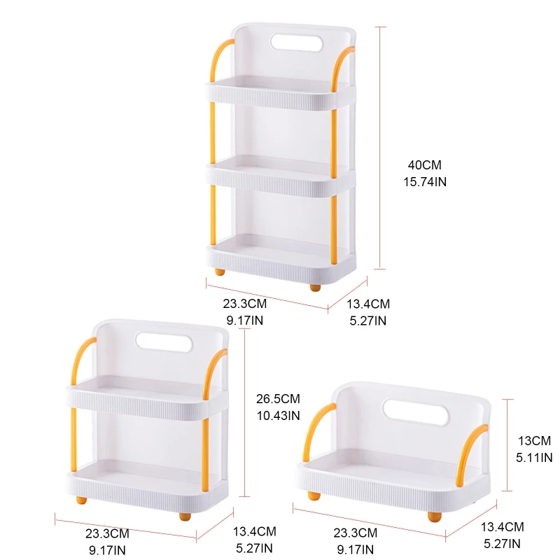 Freestanding Countertop Storage Rack Organizer  Standing Shelf for Home Kitchen Bathroom Spice Makeup Cosmetic Holder