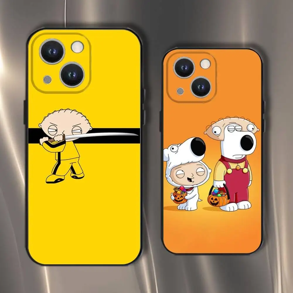 

cartoon F-Family FUNNY Guy Phone Case For iPhone 16,15,14,13,12,11,Pro,XS,Max,XR,Plus,E,SE4,Mini Black Soft Cover
