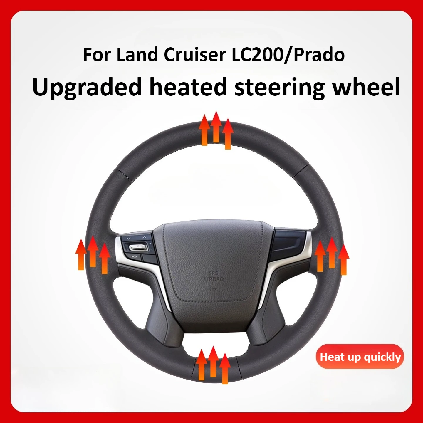 Car Steering Wheel Constant Temperature Heating Modified Steering Wheel Accessories For Toyota Land Cruiser LC200 Prado Tundra