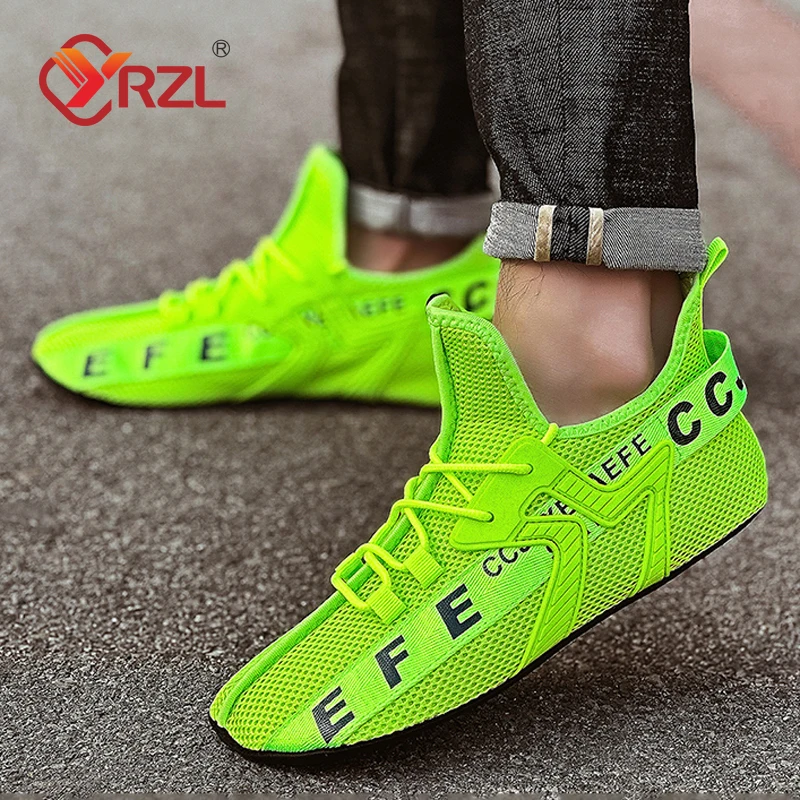 YRZL Mens Sneakers High Top Mesh Casual Shoes Comfortable Breathable Socks Shoes Big Size 47 Outdoor Walking Shoes for Men