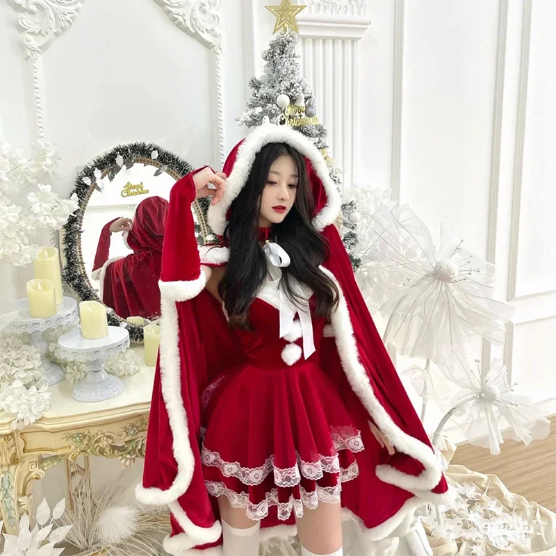 Cosplay Halloween Sexy Cape Queen Cape Christmas Dress Dress Red Cape Christmas Bunny